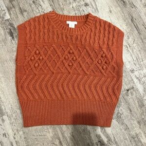 Sincerely Jules Rust Cable Knit Crop Top